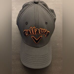 Callaway Golf Charcoal Grey Cap with Orange Embroidered Logo - Size-OS